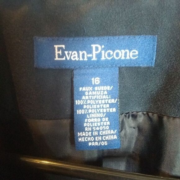 Evan Picone faux suede jacket - Picture 3 of 7